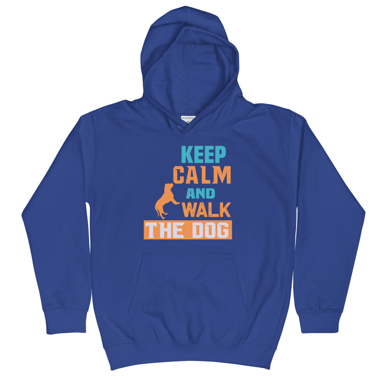 kids hoodie royal blue front 647dbd7c11918