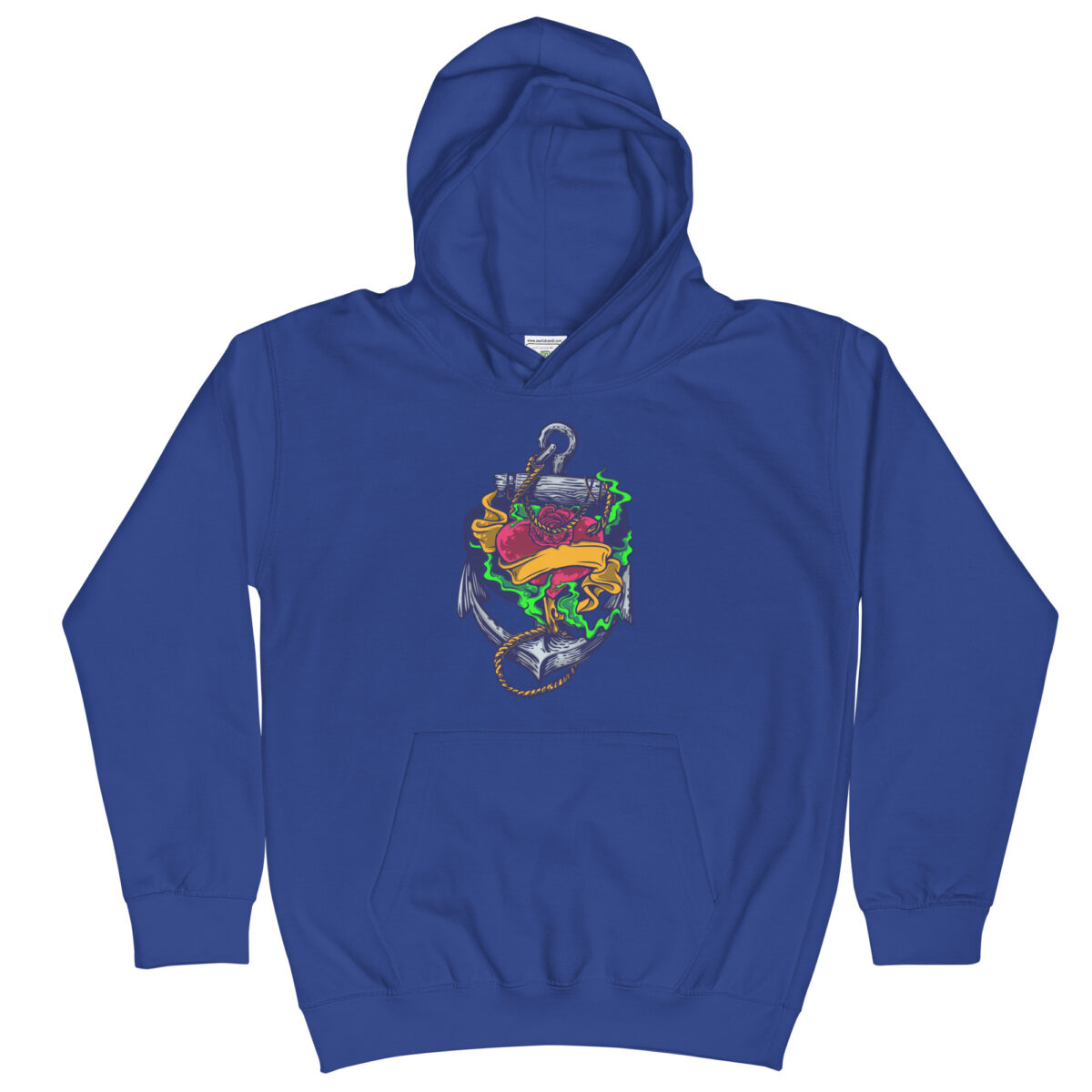 kids hoodie royal blue front 647e23932d0d9