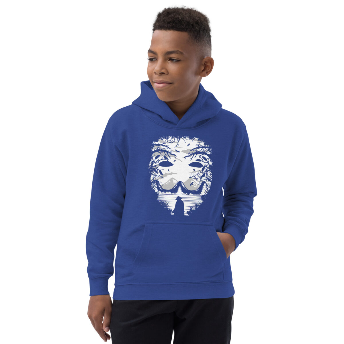 kids hoodie royal blue front 647f0f69854e6