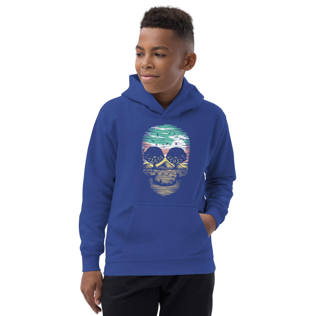 kids hoodie royal blue front 647f15078c357