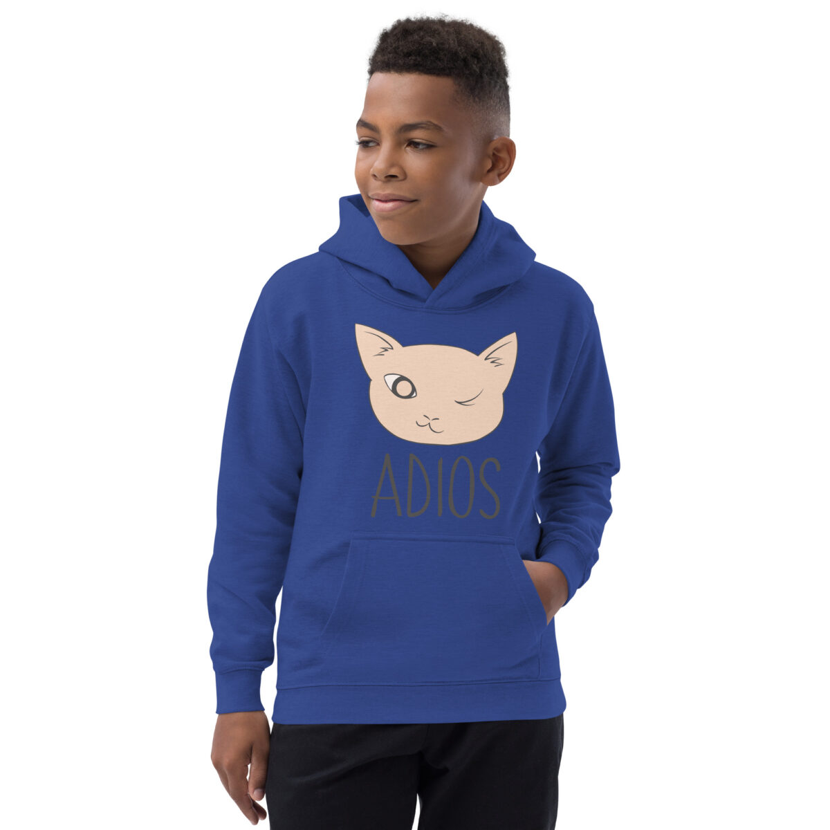 kids hoodie royal blue front 6480cae367927