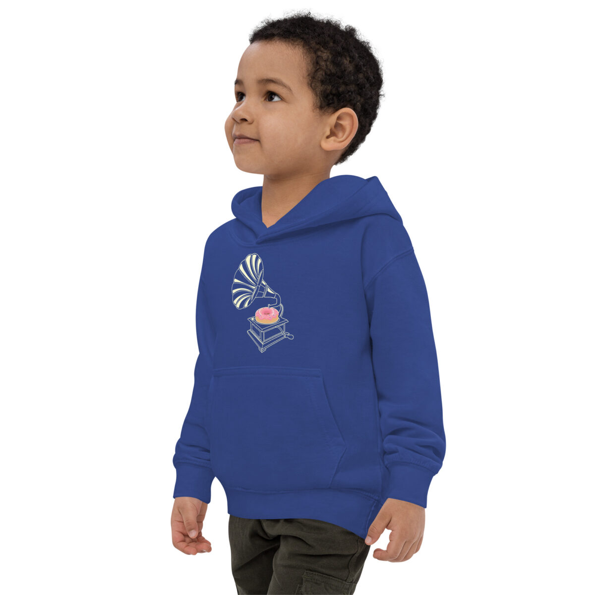 kids hoodie royal blue left front 64806b46e20de