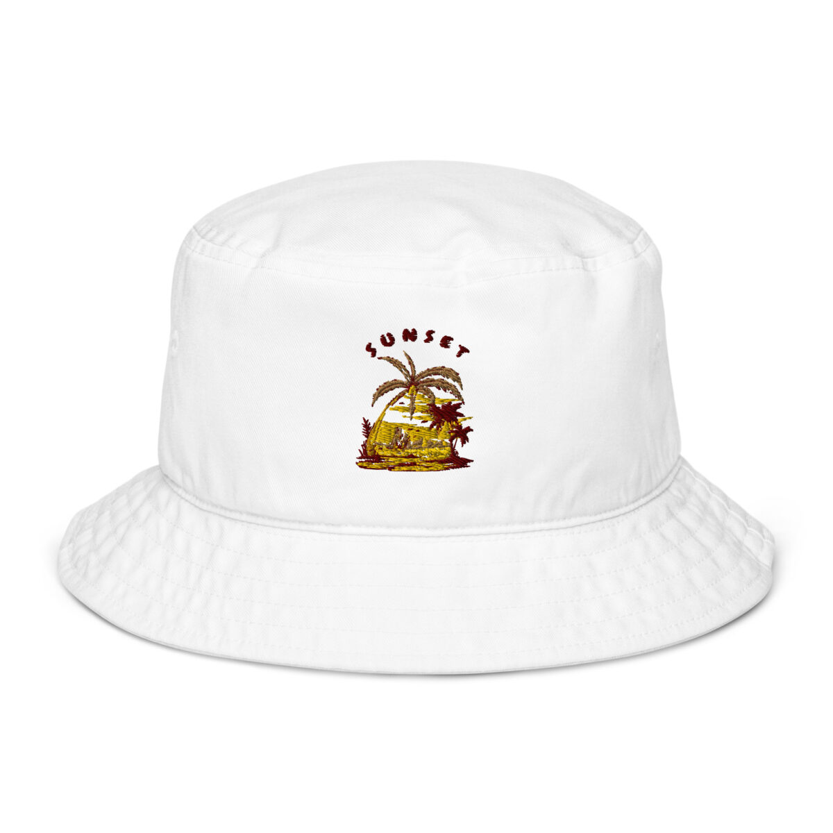 organic bucket hat bio white front 6499602d8e2a2