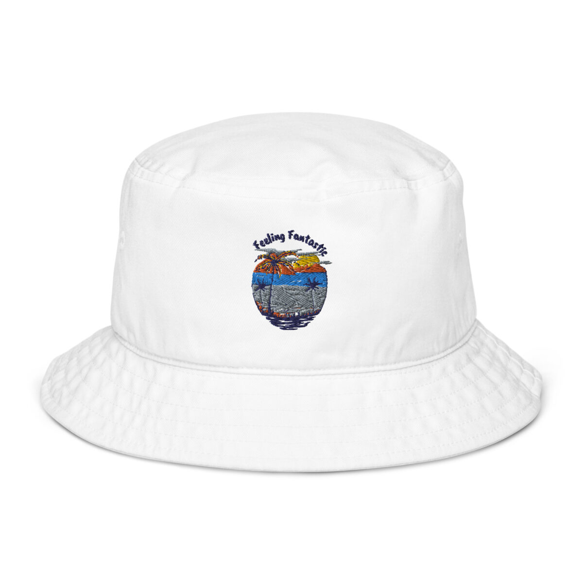 organic bucket hat bio white front 64996b4eb9fd2