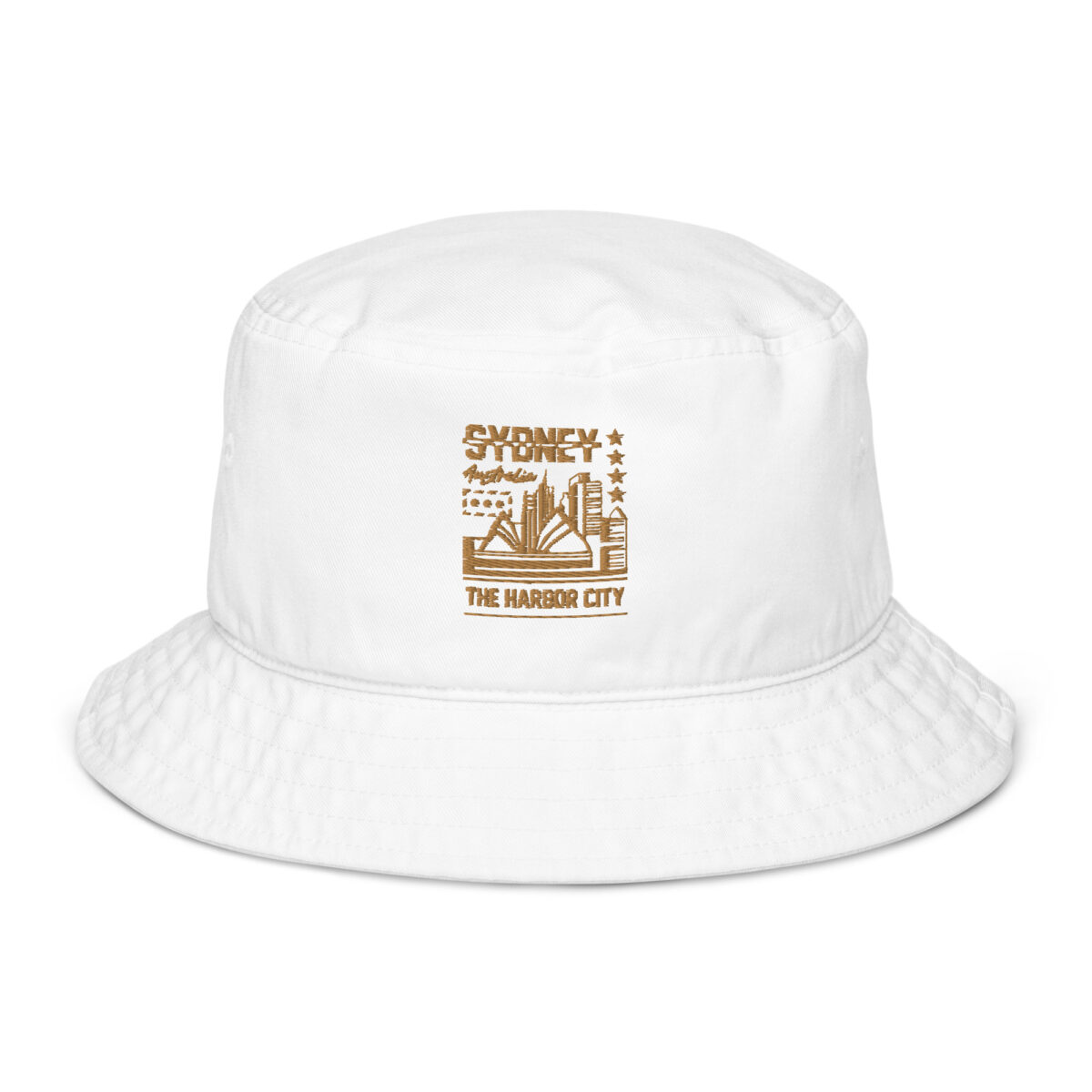 organic bucket hat bio white front 64997ec0b06e6