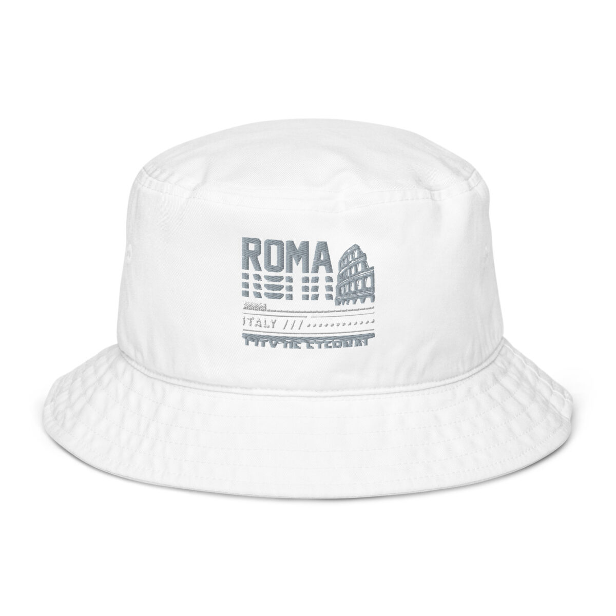 organic bucket hat bio white front 6499e9b782ff1