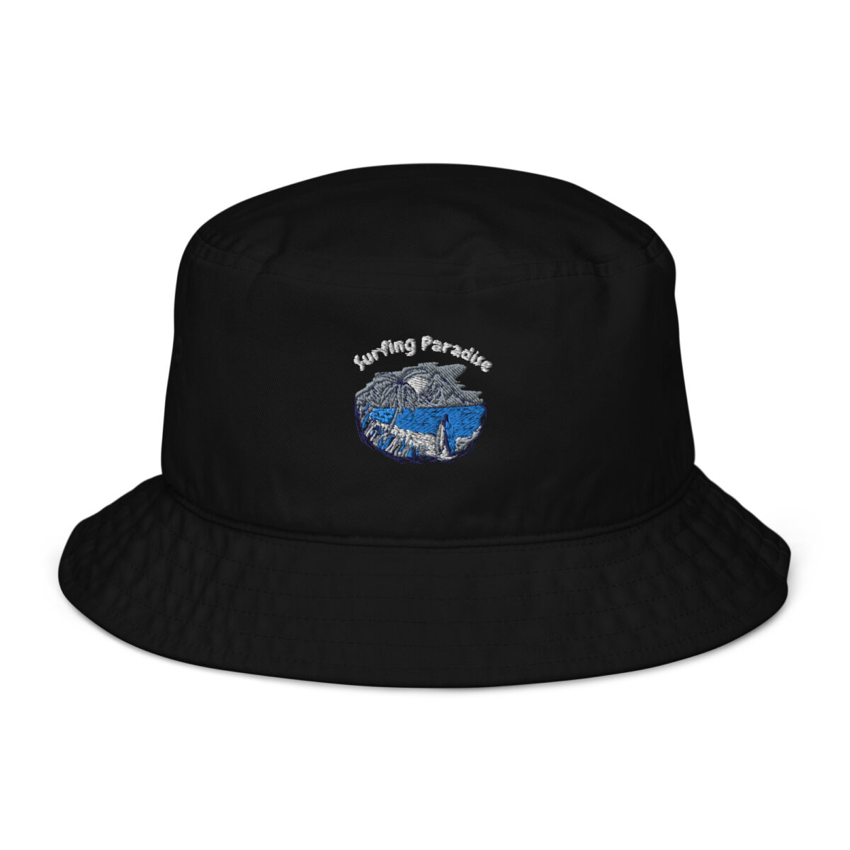 organic bucket hat black front 64995f1097389