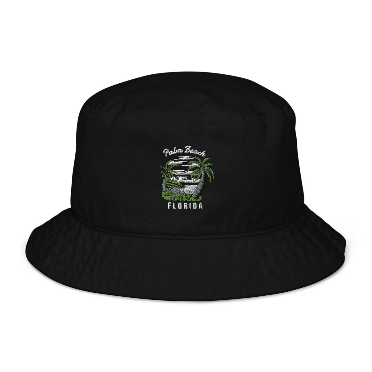 organic bucket hat black front 6499647db7076