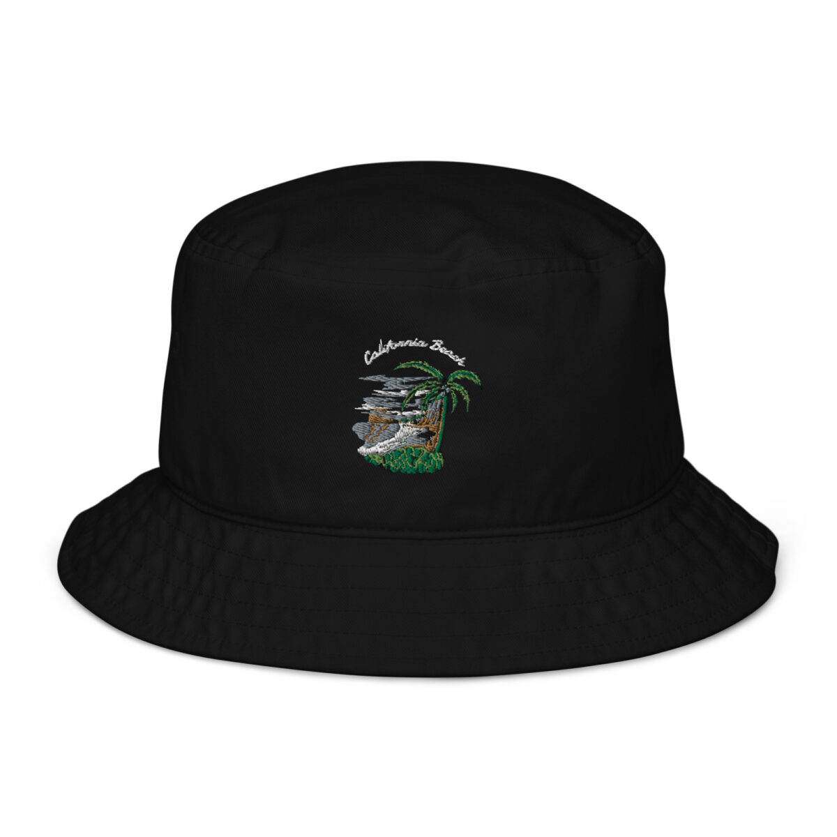 organic bucket hat black front 64996de1a3d7f