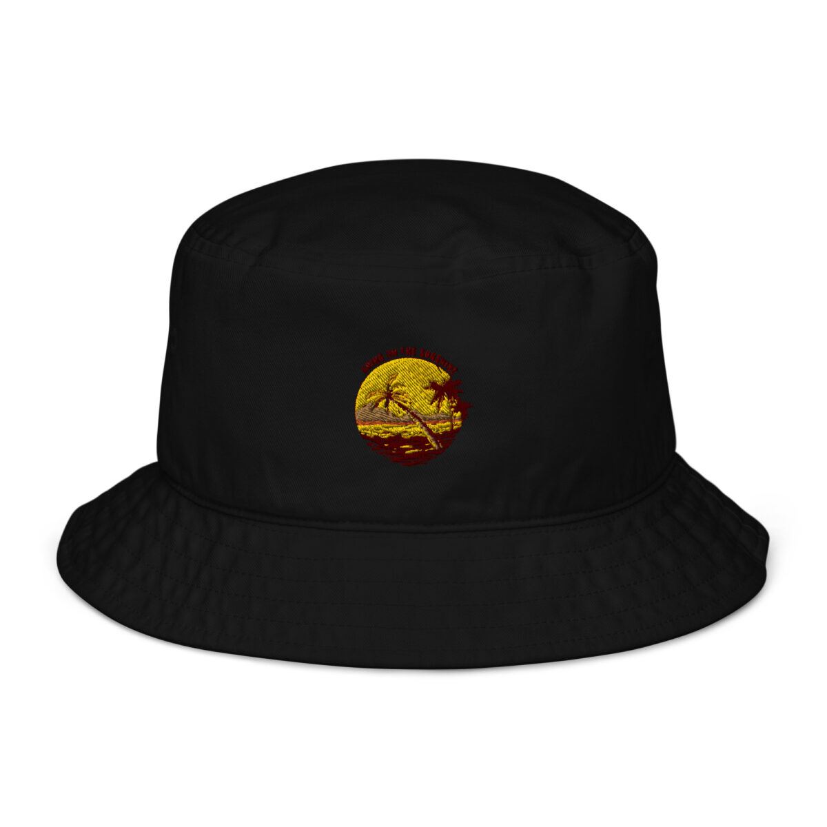 organic bucket hat black front 6499717743603