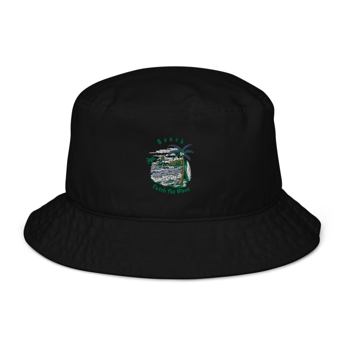 organic bucket hat black front 649975fdb1e30