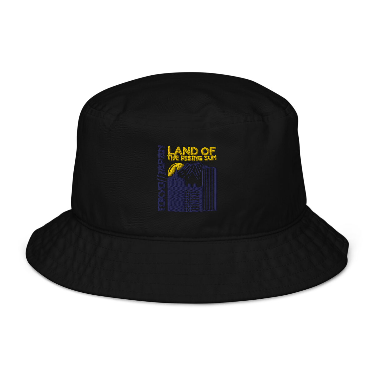 organic bucket hat black front 649978357e613