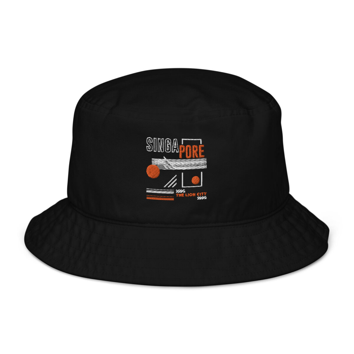 organic bucket hat black front 6499df9787367