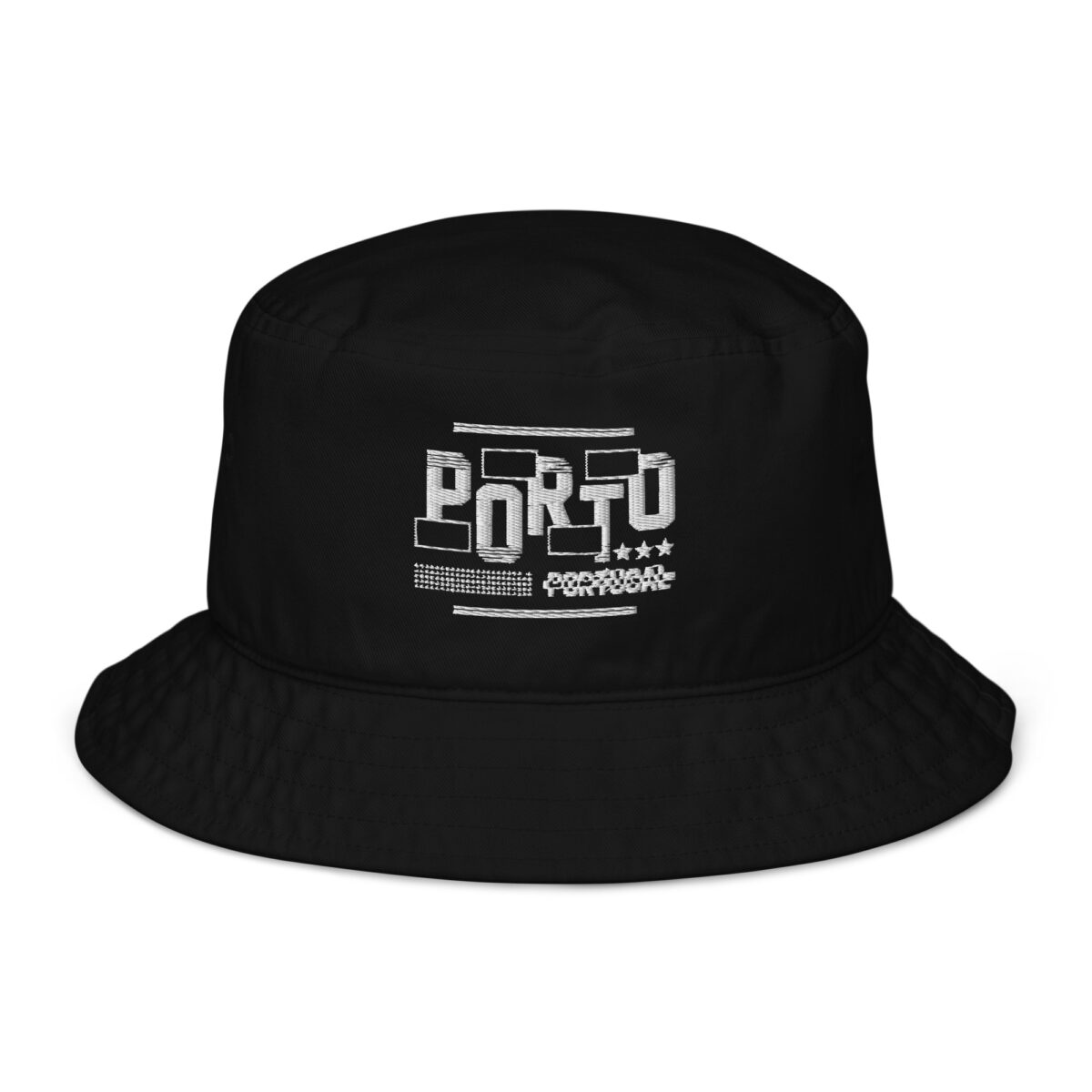 organic bucket hat black front 649bec6e8ce8c