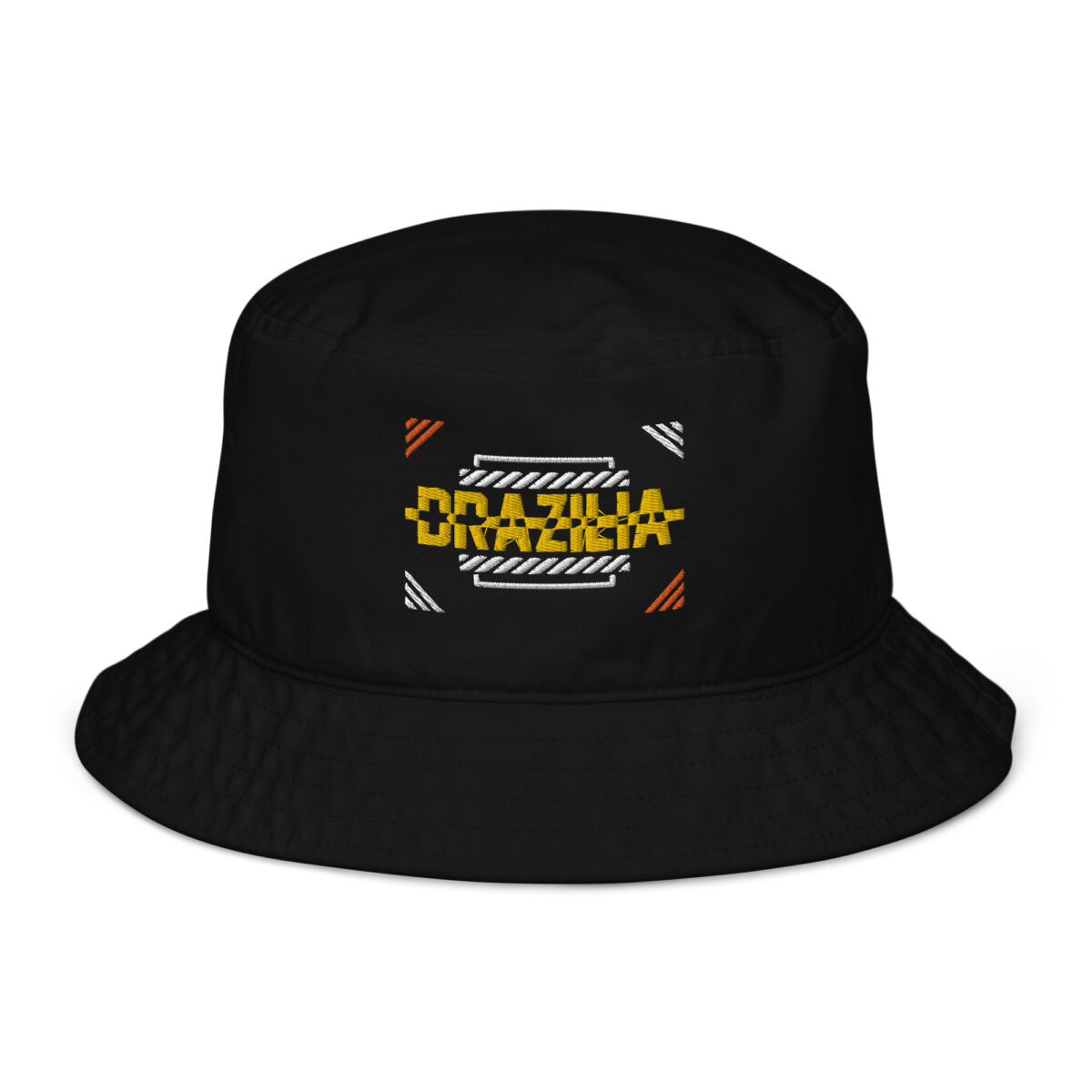 organic bucket hat black front 649e46974dd08