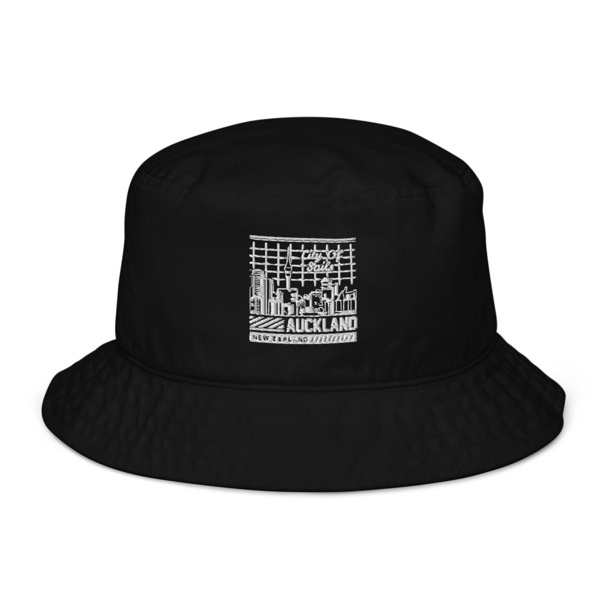 organic bucket hat black front 649ef28a05588