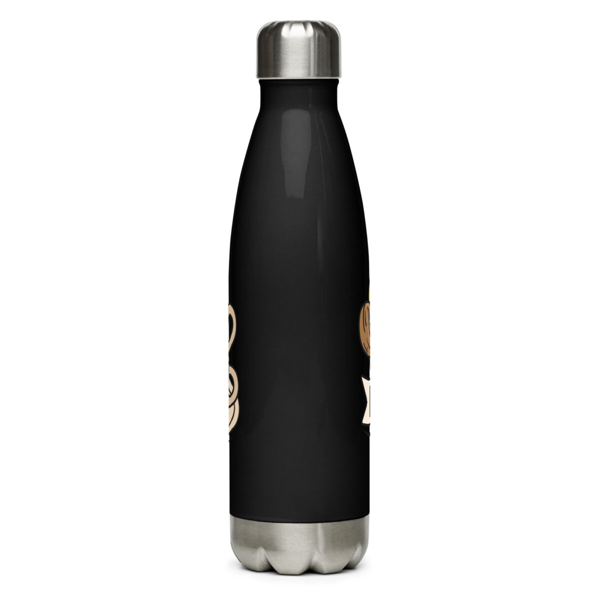 stainless steel water bottle black 17oz back 64998cfcbe346