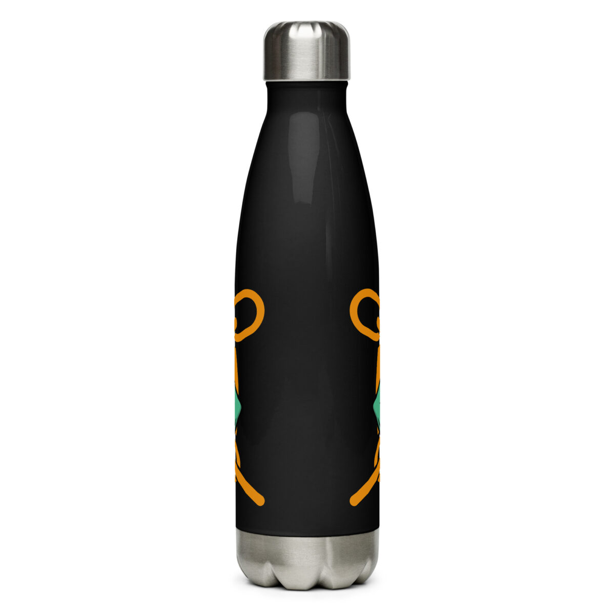 stainless steel water bottle black 17oz back 6499c0b6323a5