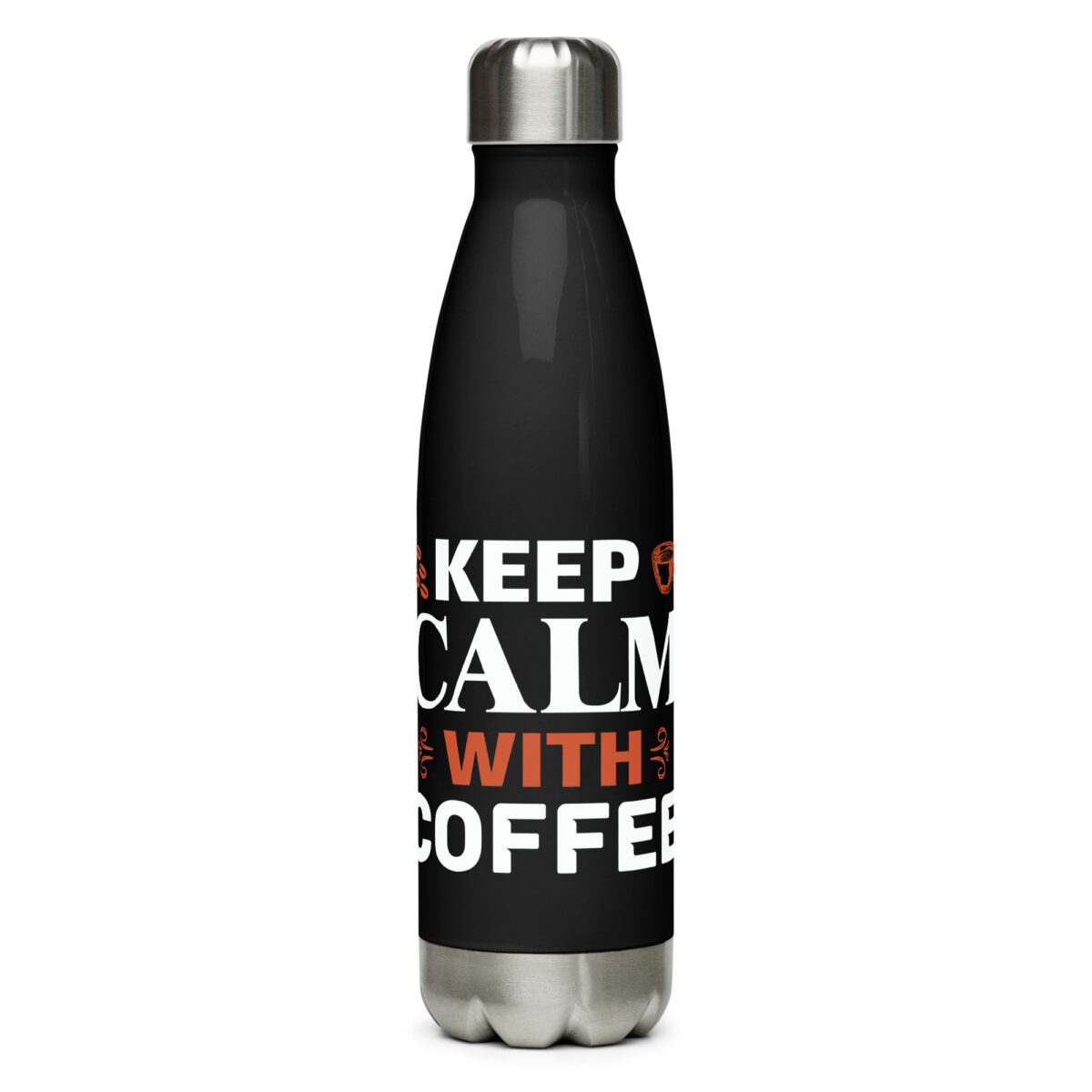 stainless steel water bottle black 17oz front 6495574fe4c64