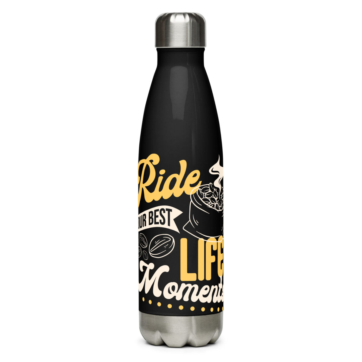 stainless steel water bottle black 17oz front 649986ed0d959