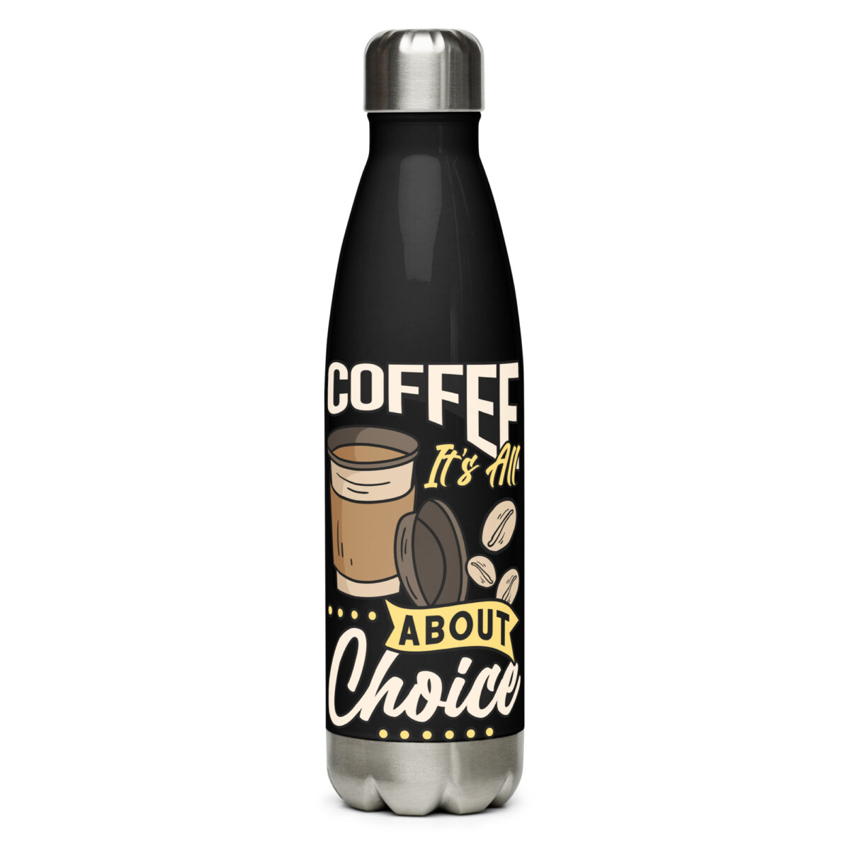 stainless steel water bottle black 17oz front 649988e060ccf