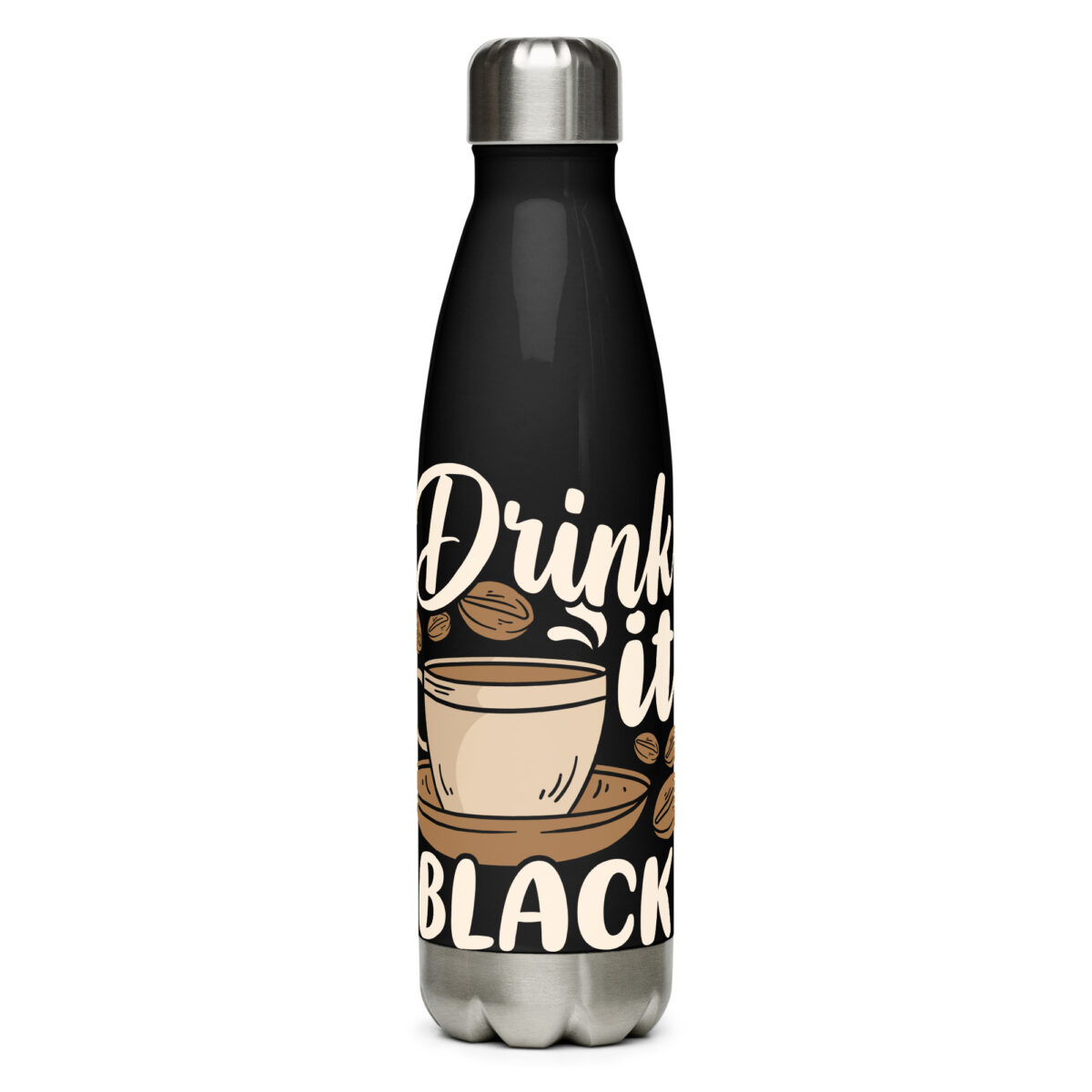 stainless steel water bottle black 17oz front 64998c94a32df