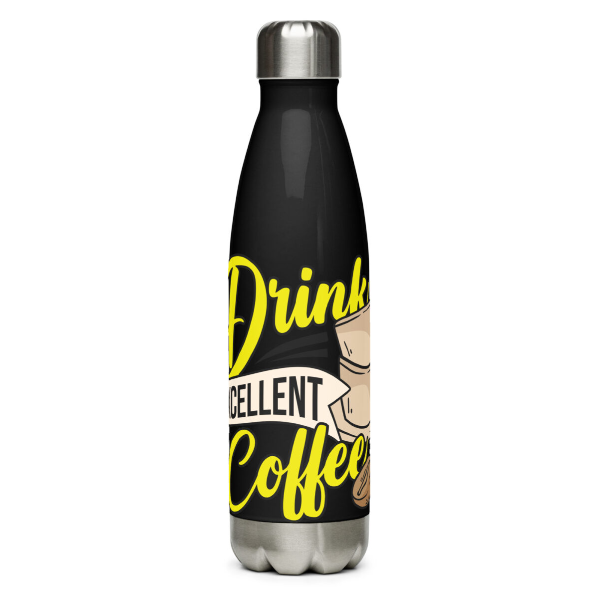 stainless steel water bottle black 17oz front 64998cfcba67d