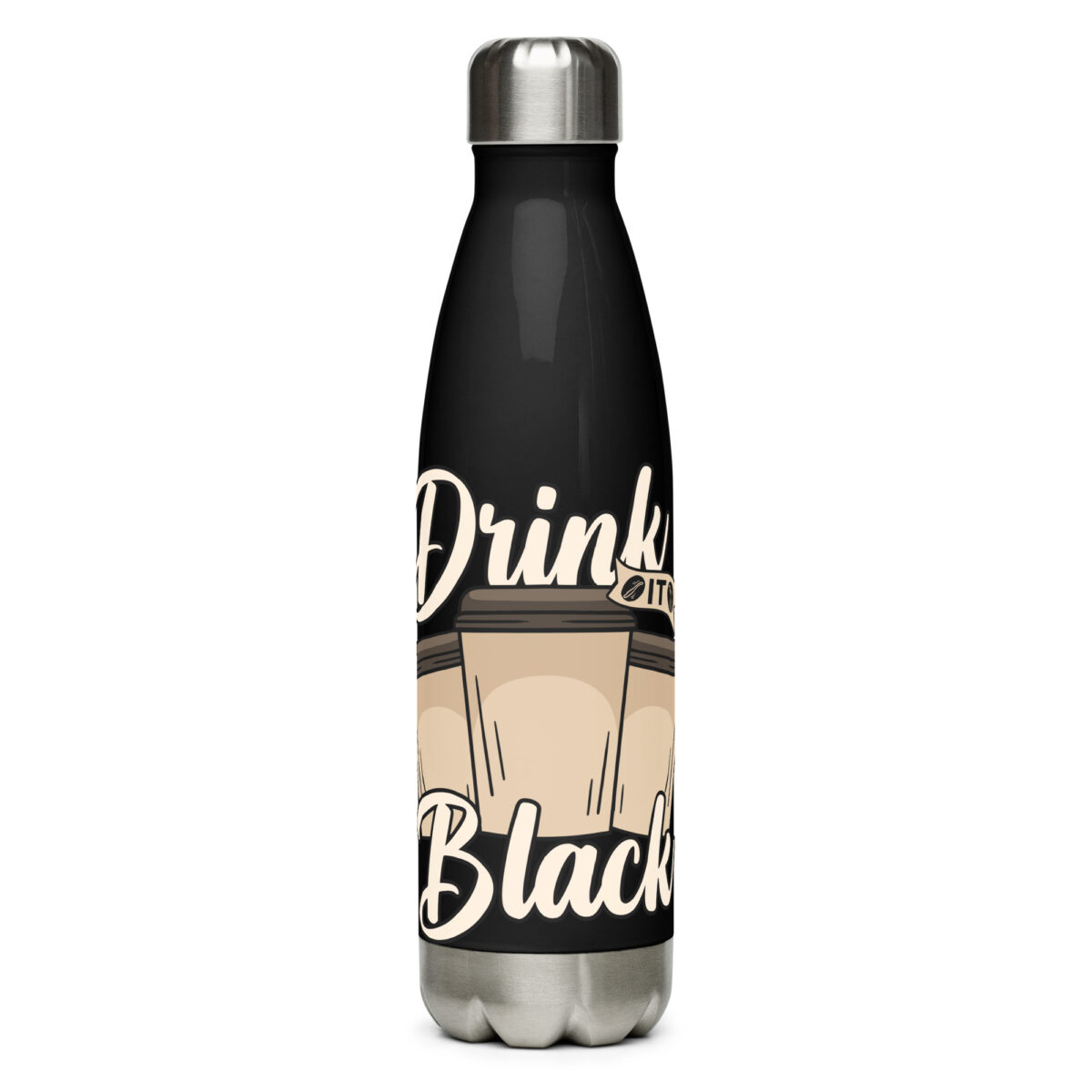 stainless steel water bottle black 17oz front 64998d7673dcd