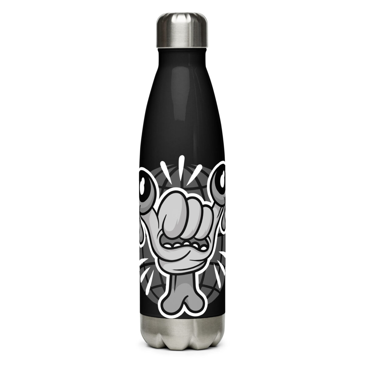 stainless steel water bottle black 17oz front 6499b79cb3308