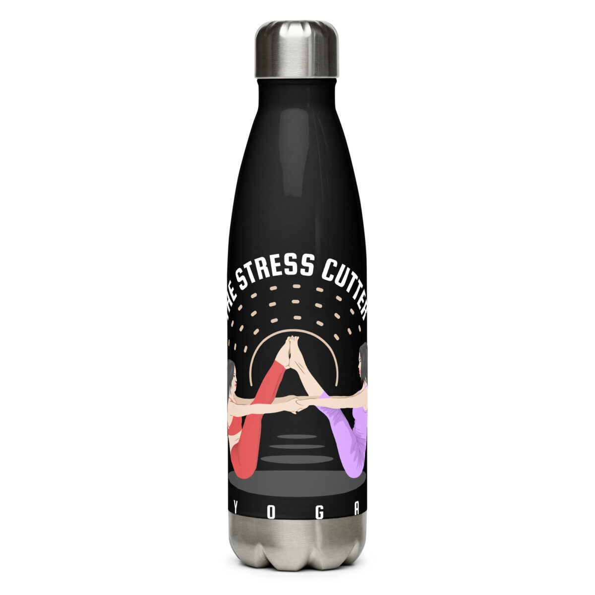 stainless steel water bottle black 17oz front 649ab9a31745f