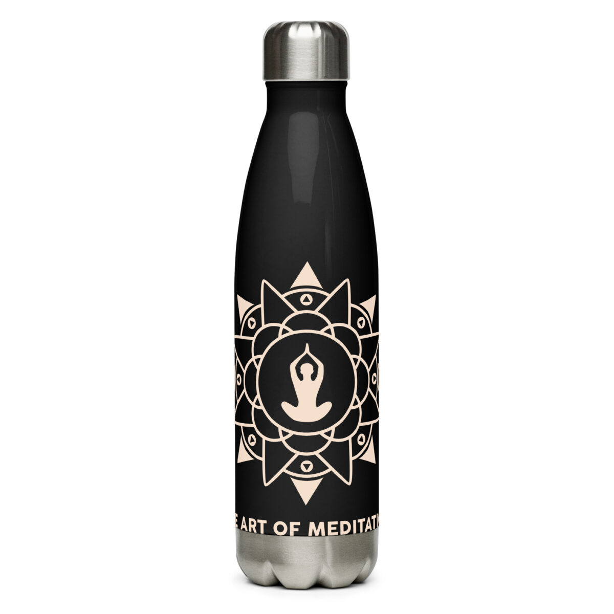 stainless steel water bottle black 17oz front 649ab9f8d83f7