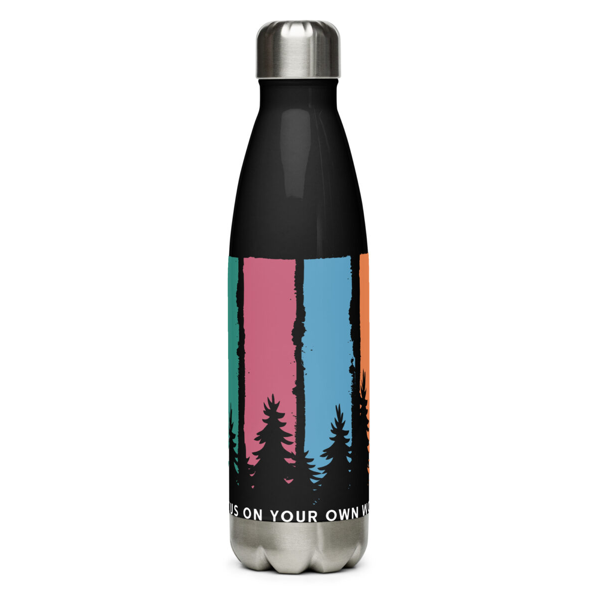 stainless steel water bottle black 17oz front 649ac8c33f3cb
