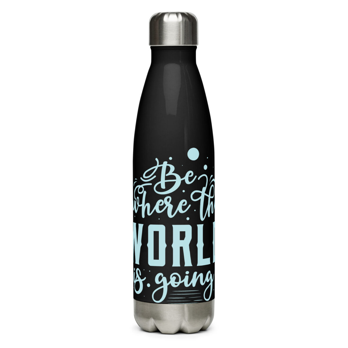 stainless steel water bottle black 17oz front 649aca66e1f81