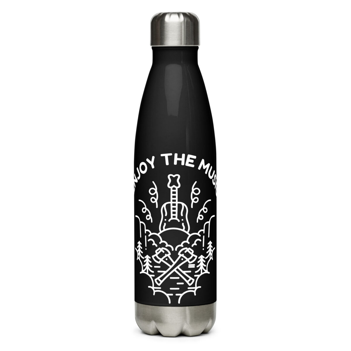 stainless steel water bottle black 17oz front 649d89ea5a849