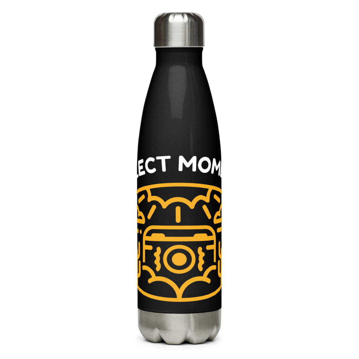 stainless steel water bottle black 17oz front 649d8b0deee20