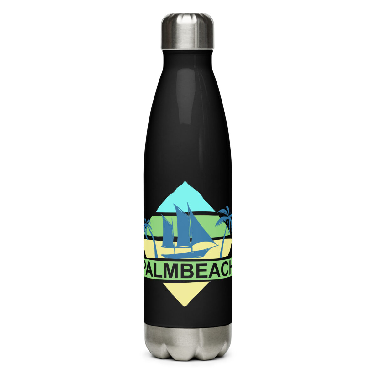 stainless steel water bottle black 17oz front 649db7510a50e