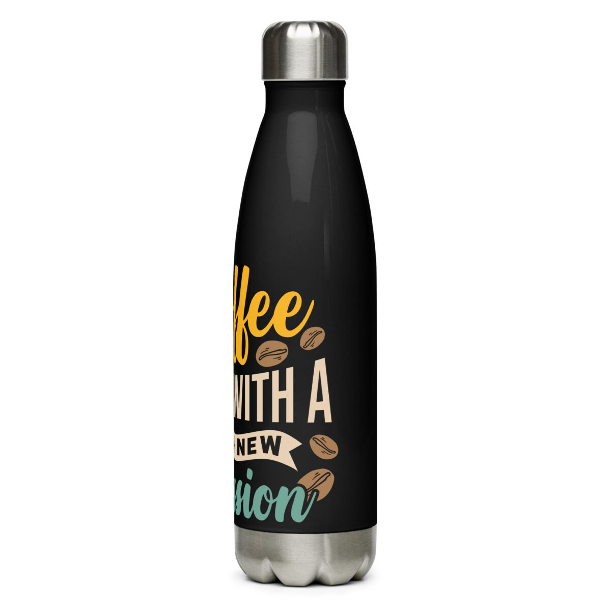 stainless steel water bottle black 17oz left 64998eaeb7545