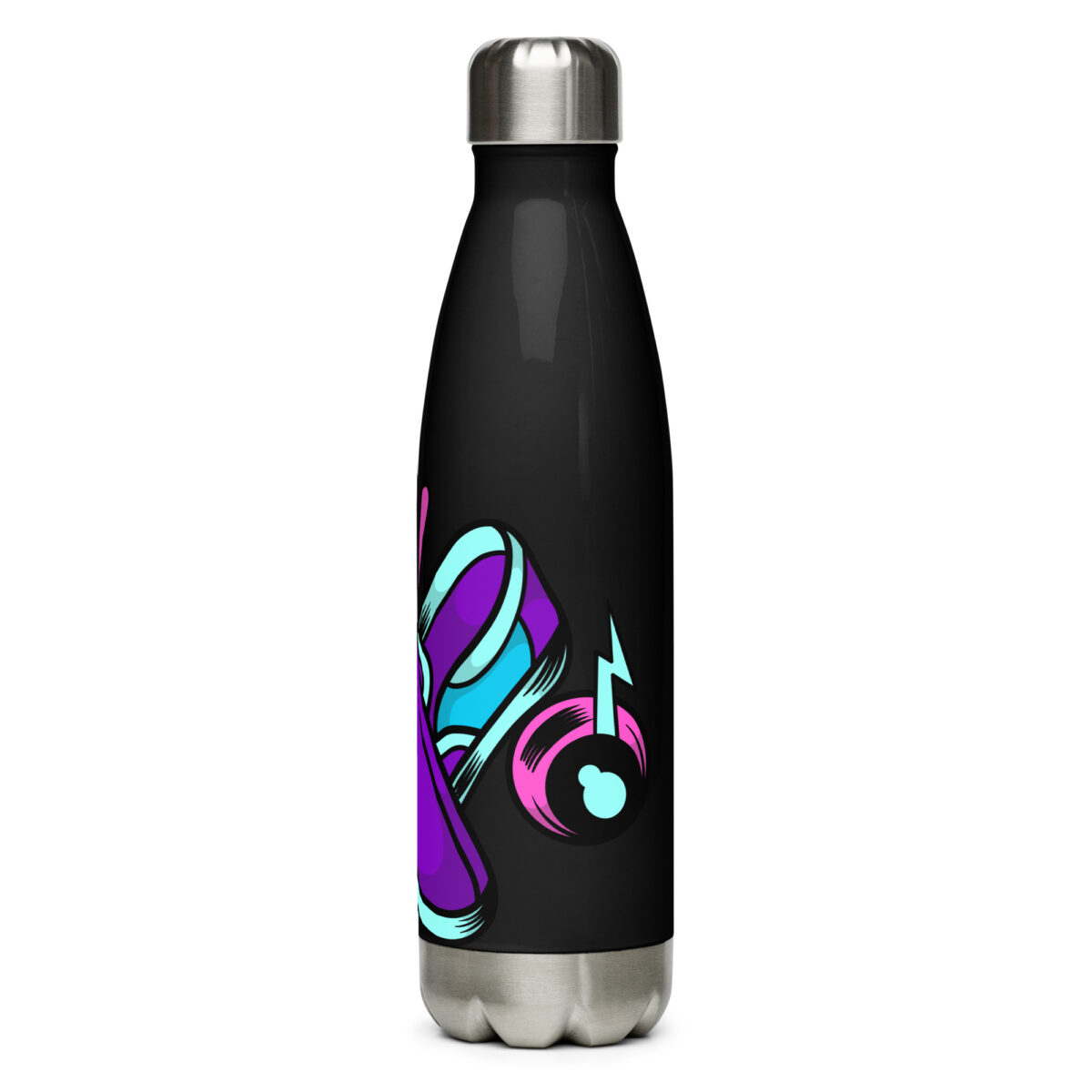 stainless steel water bottle black 17oz left 6499b5e48c047