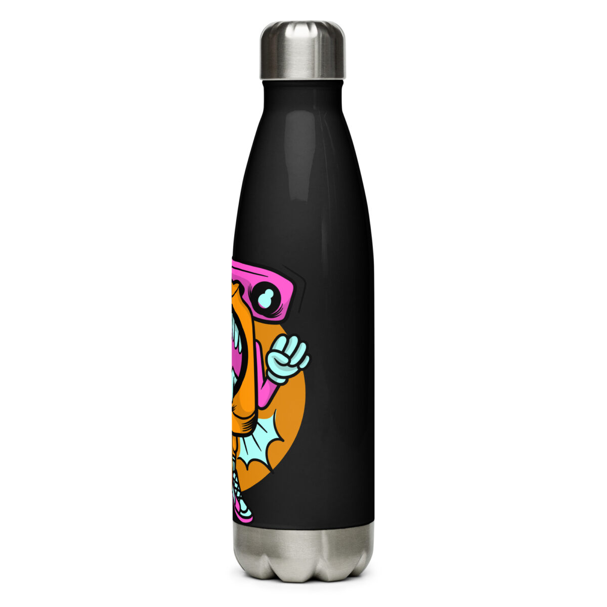 stainless steel water bottle black 17oz left 6499b9e6aceb8