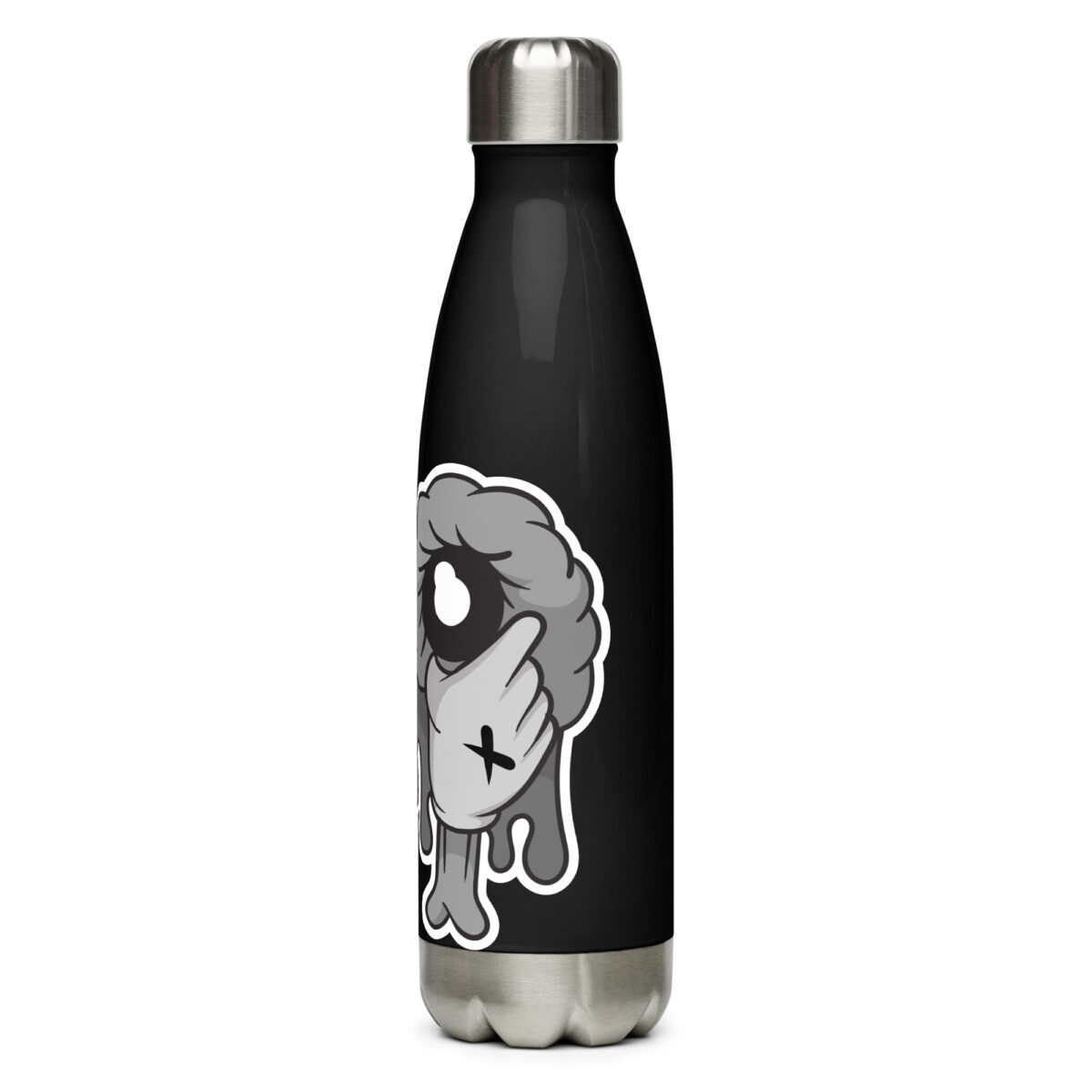 stainless steel water bottle black 17oz left 6499bb877cc6a