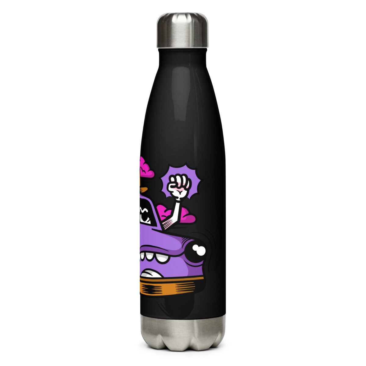 stainless steel water bottle black 17oz left 6499bd3ca3e8b