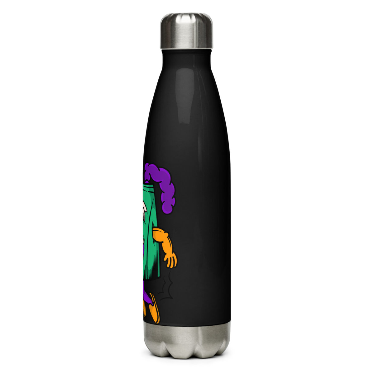 stainless steel water bottle black 17oz left 6499be519be98