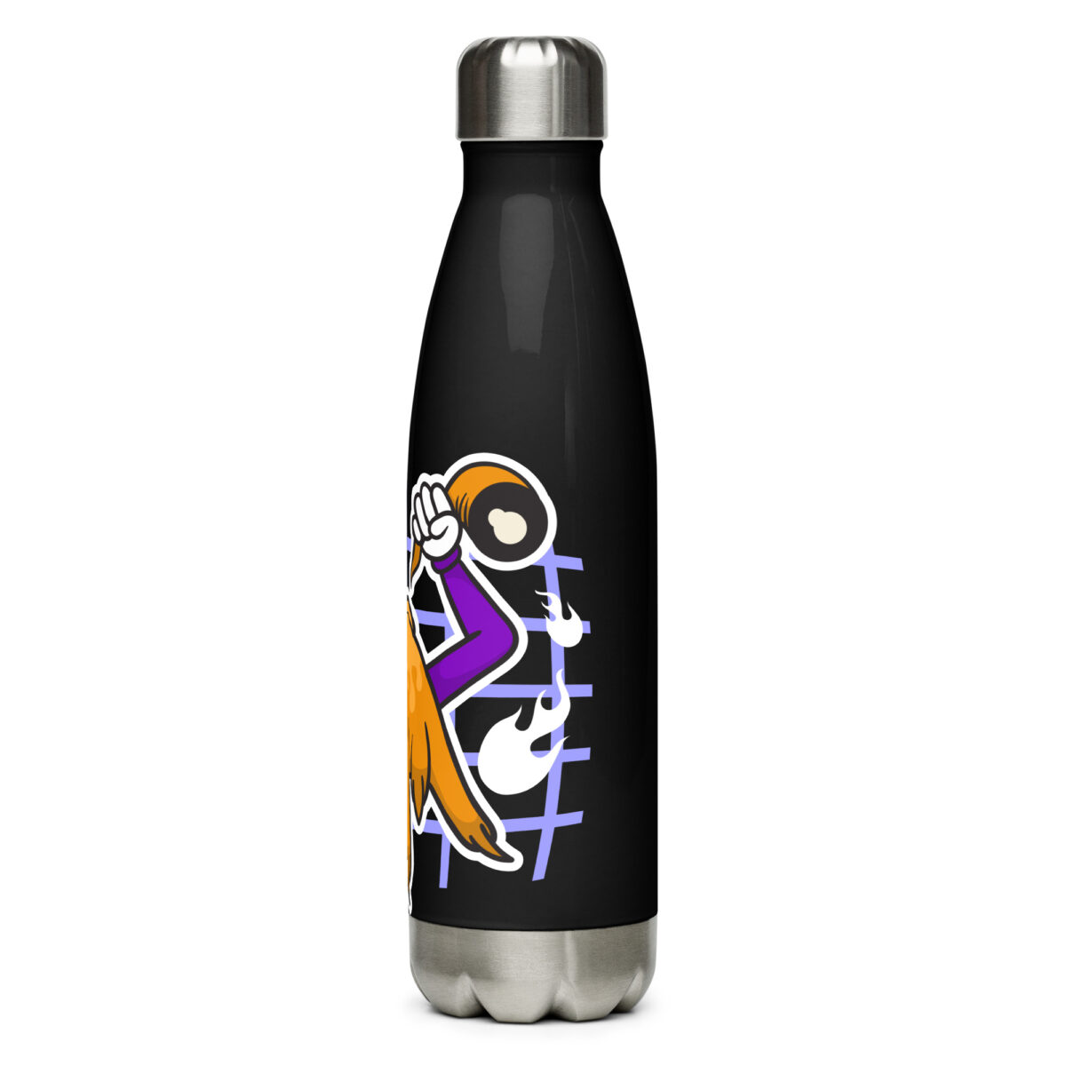 stainless steel water bottle black 17oz left 6499bfb522279