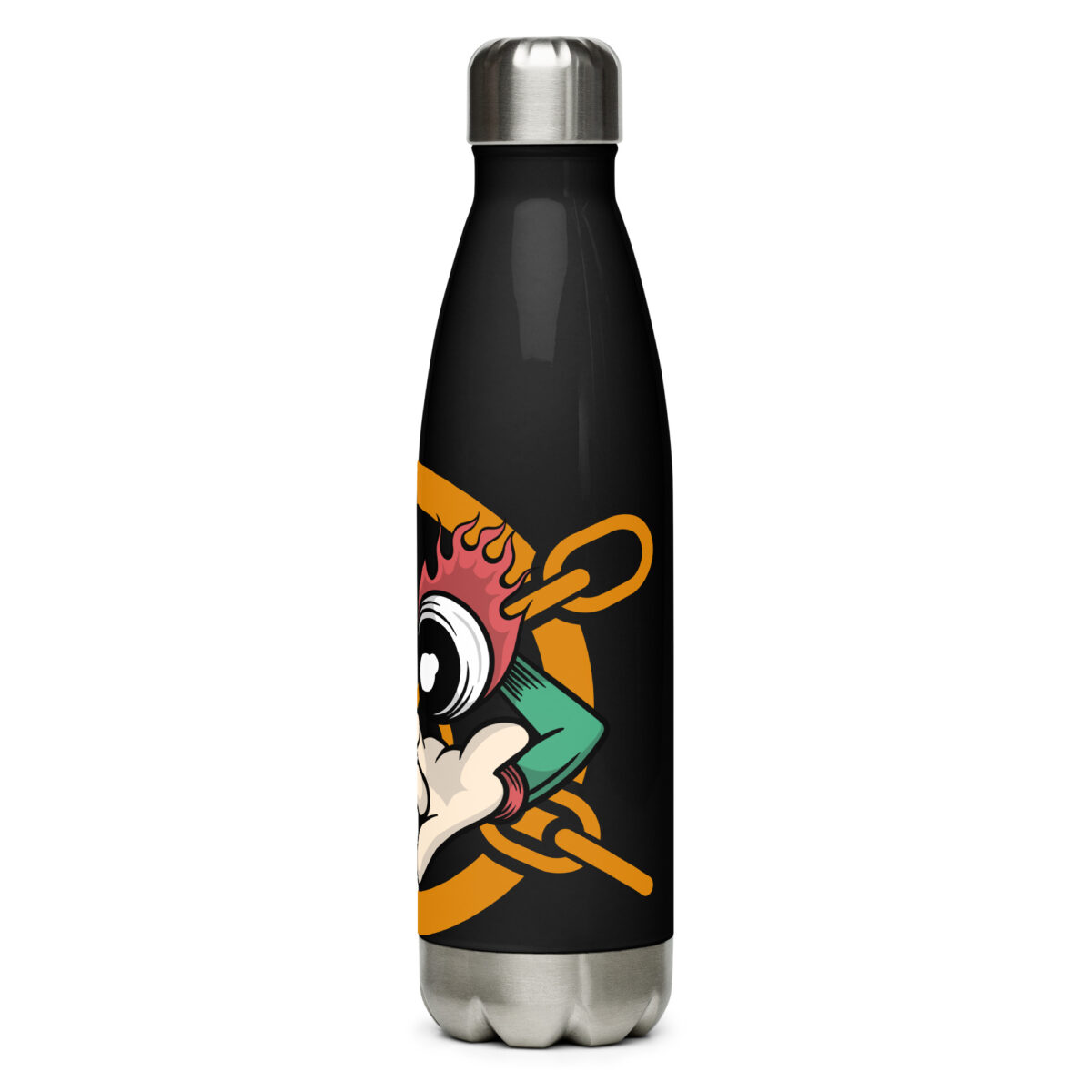 stainless steel water bottle black 17oz left 6499c0b632355