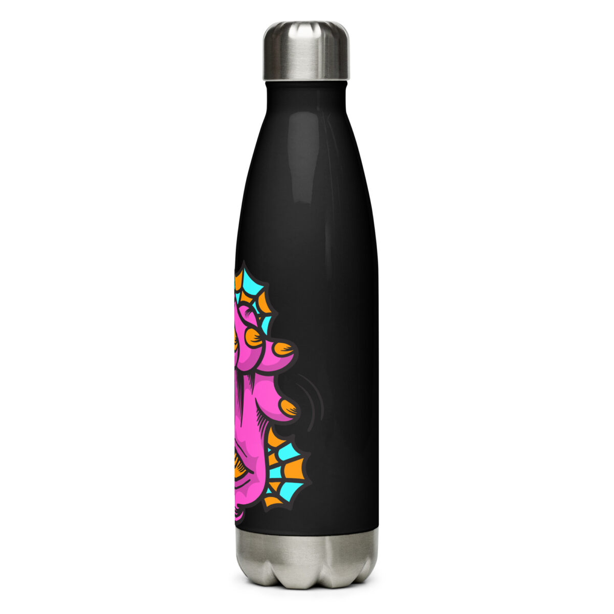 stainless steel water bottle black 17oz left 6499c4544abd0