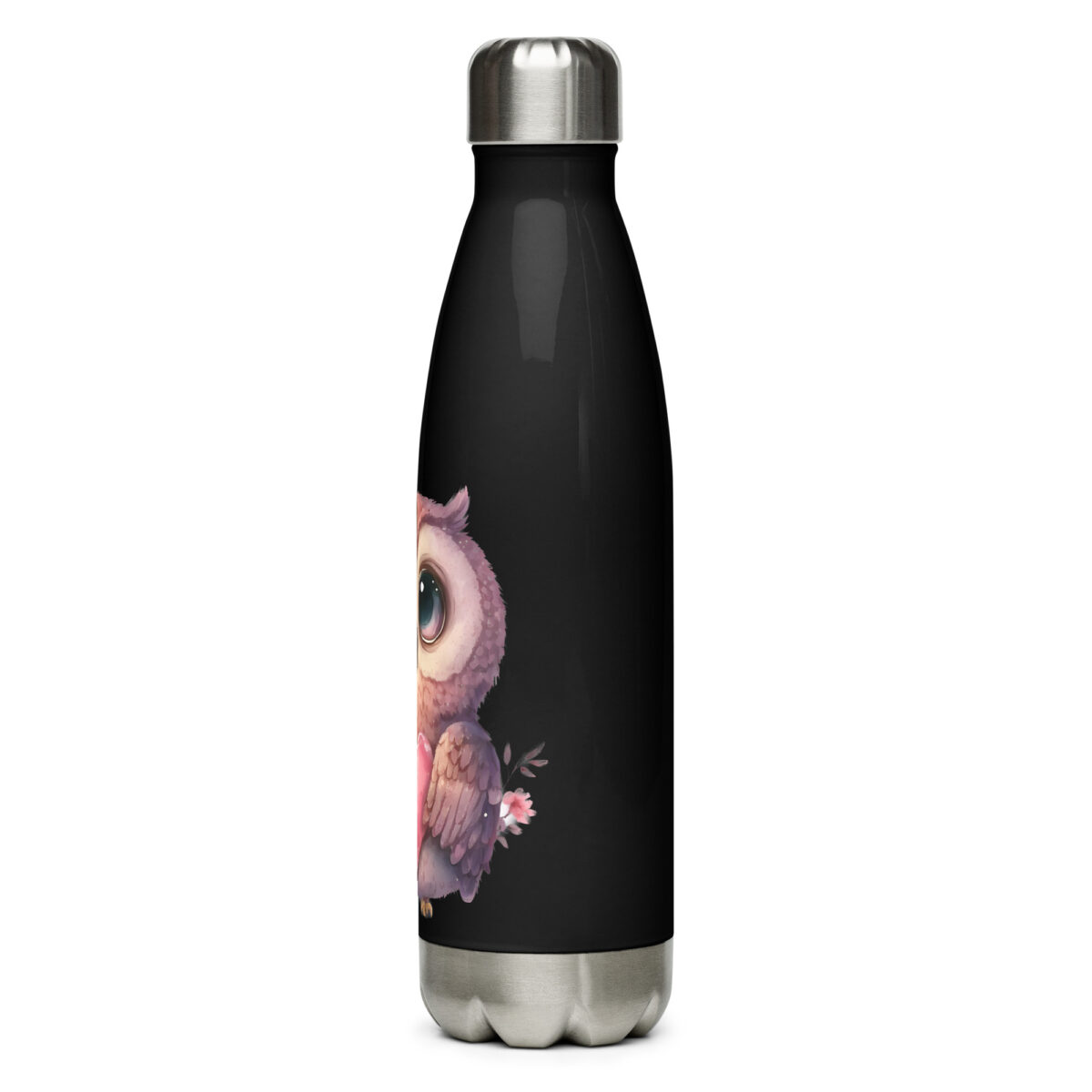 stainless steel water bottle black 17oz left 6499c7a97259c