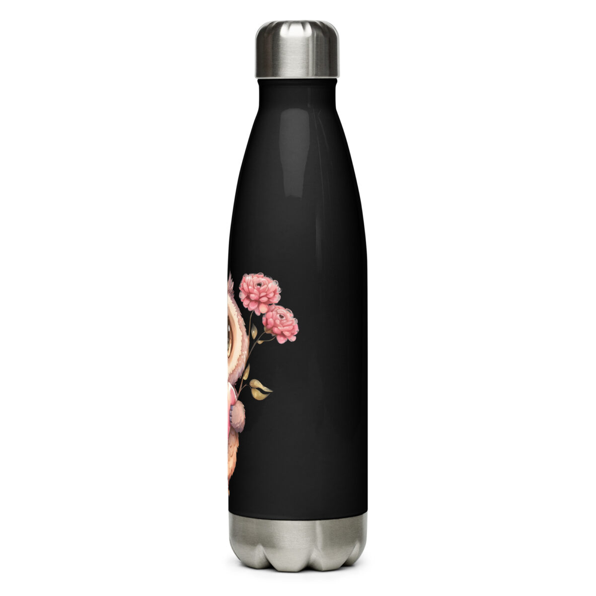 stainless steel water bottle black 17oz left 6499c7ff03520