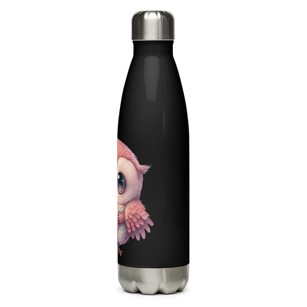 stainless steel water bottle black 17oz left 6499c86fce888