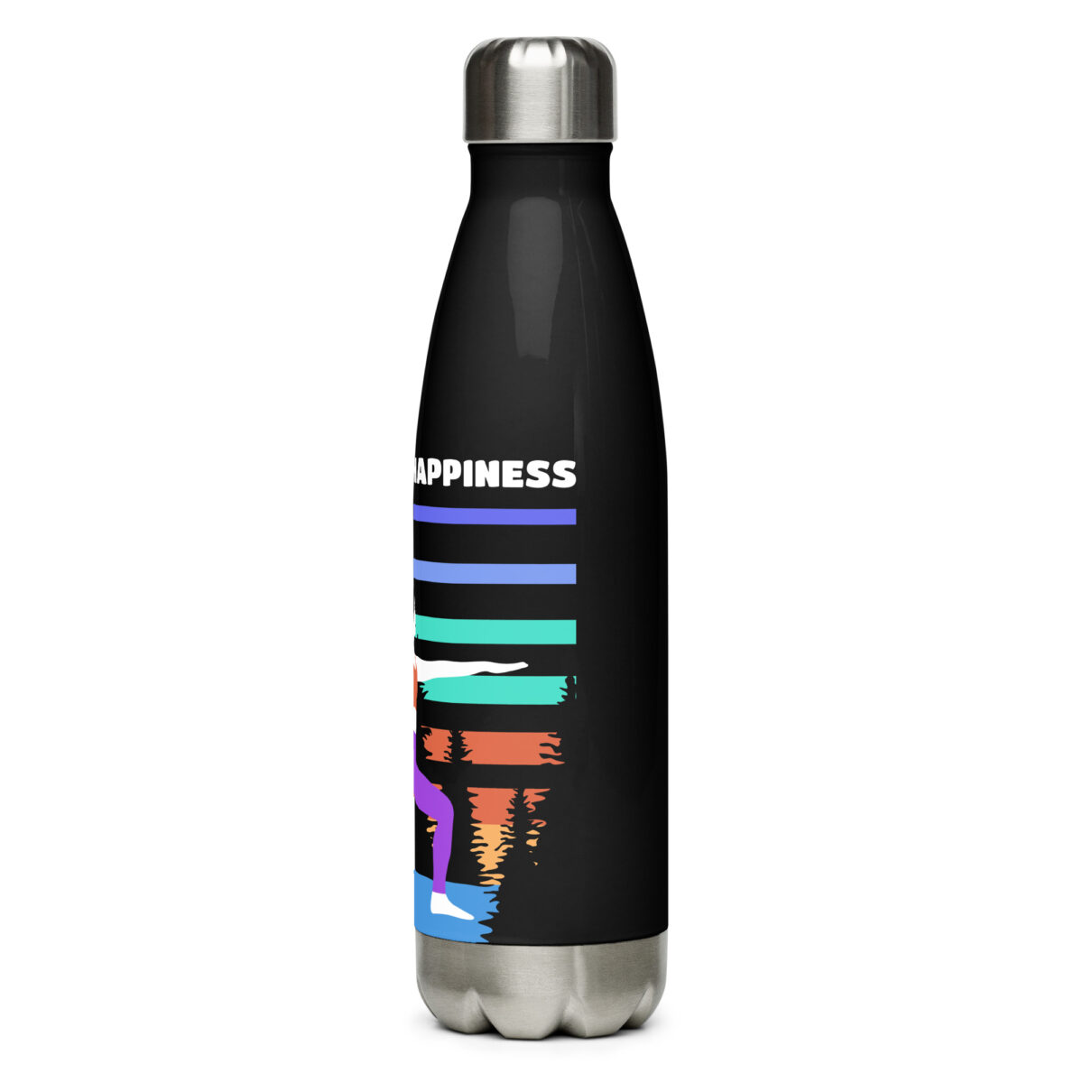 stainless steel water bottle black 17oz left 649ab94734635