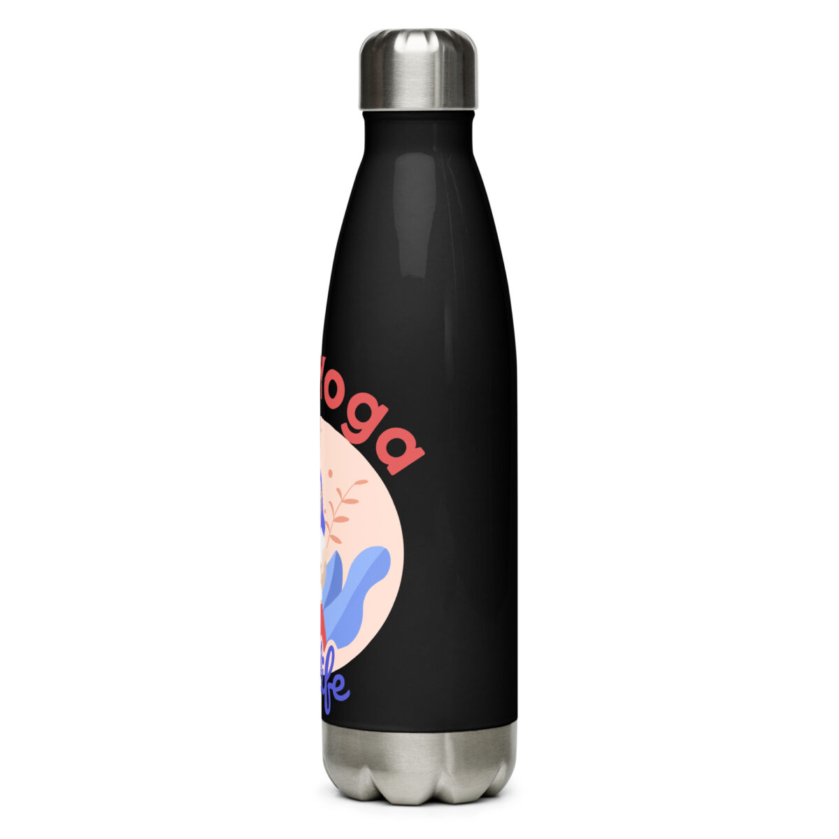 stainless steel water bottle black 17oz left 649abf3ad021d